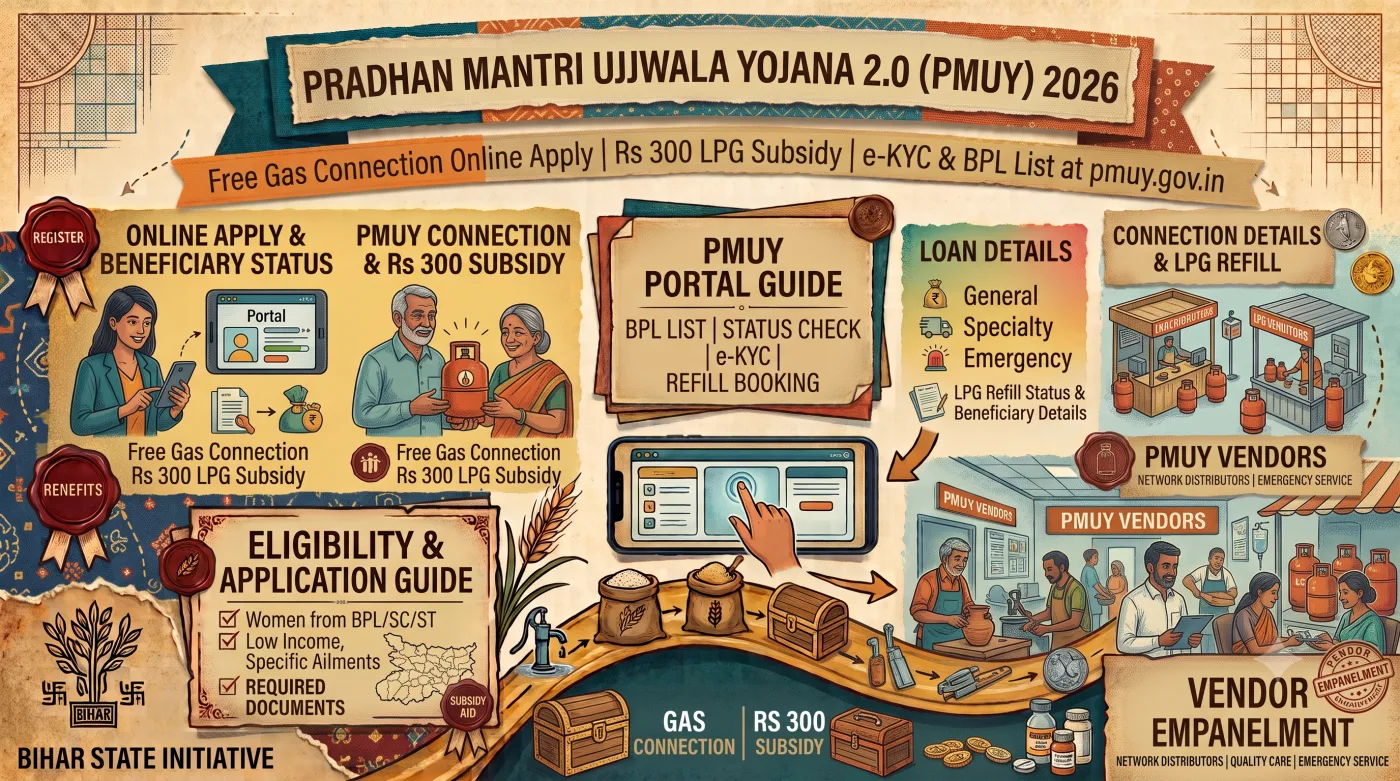 Pradhan Mantri Ujjwala Yojana 2.0 (PMUY) 2026 Pradhan Mantri Ujjwala Yojana 2.0 (PMUY) 2026