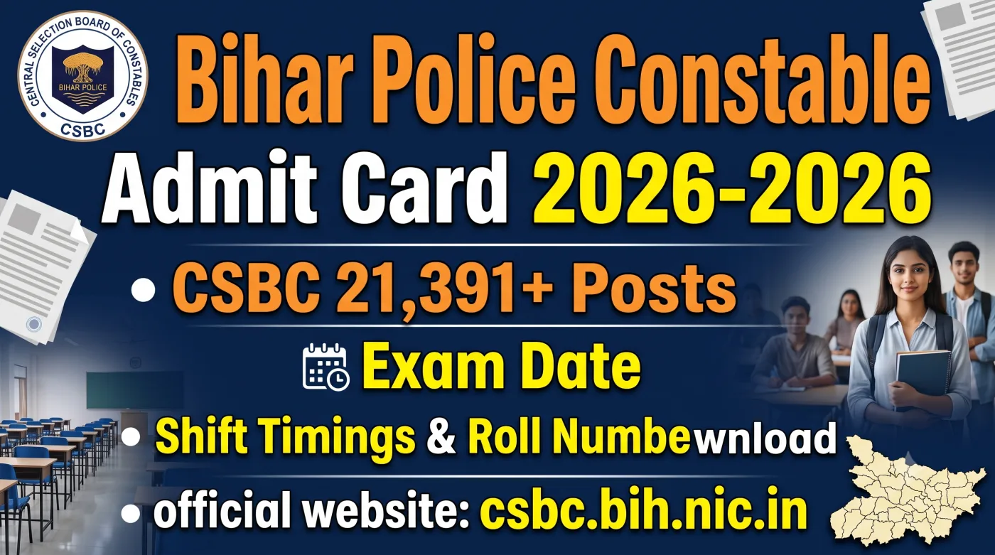 Bihar Police Constable Admit Card 2026