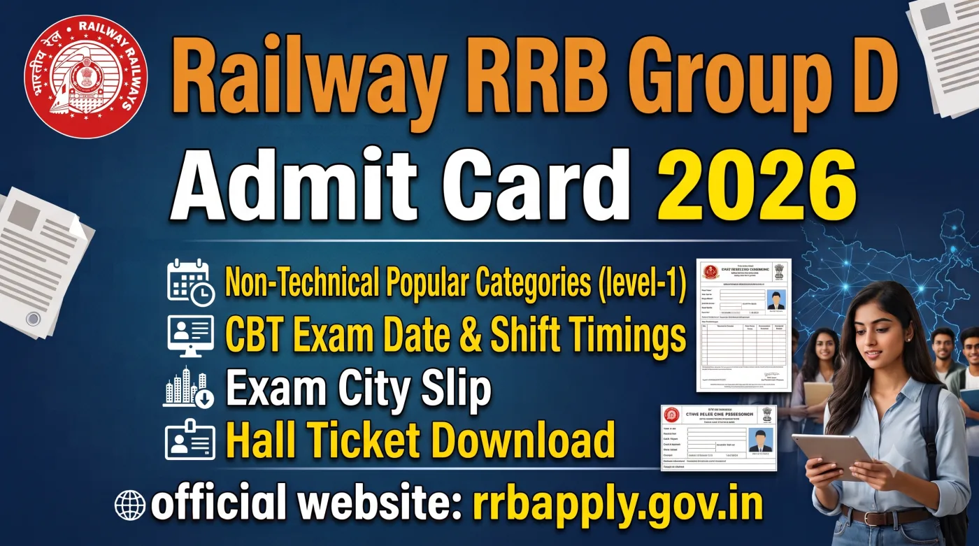 Railway RRB Group D Admit Card 2026