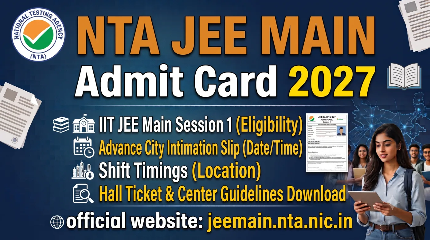 NTA JEE Main Admit Card 2027 Session 1