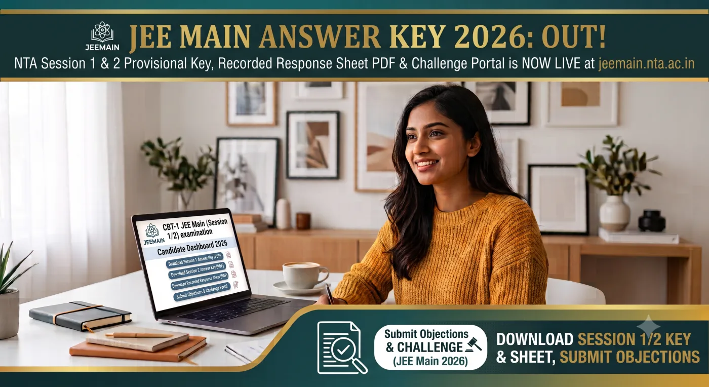 JEE Main Answer Key 2026 JEE Main Answer Key 2026