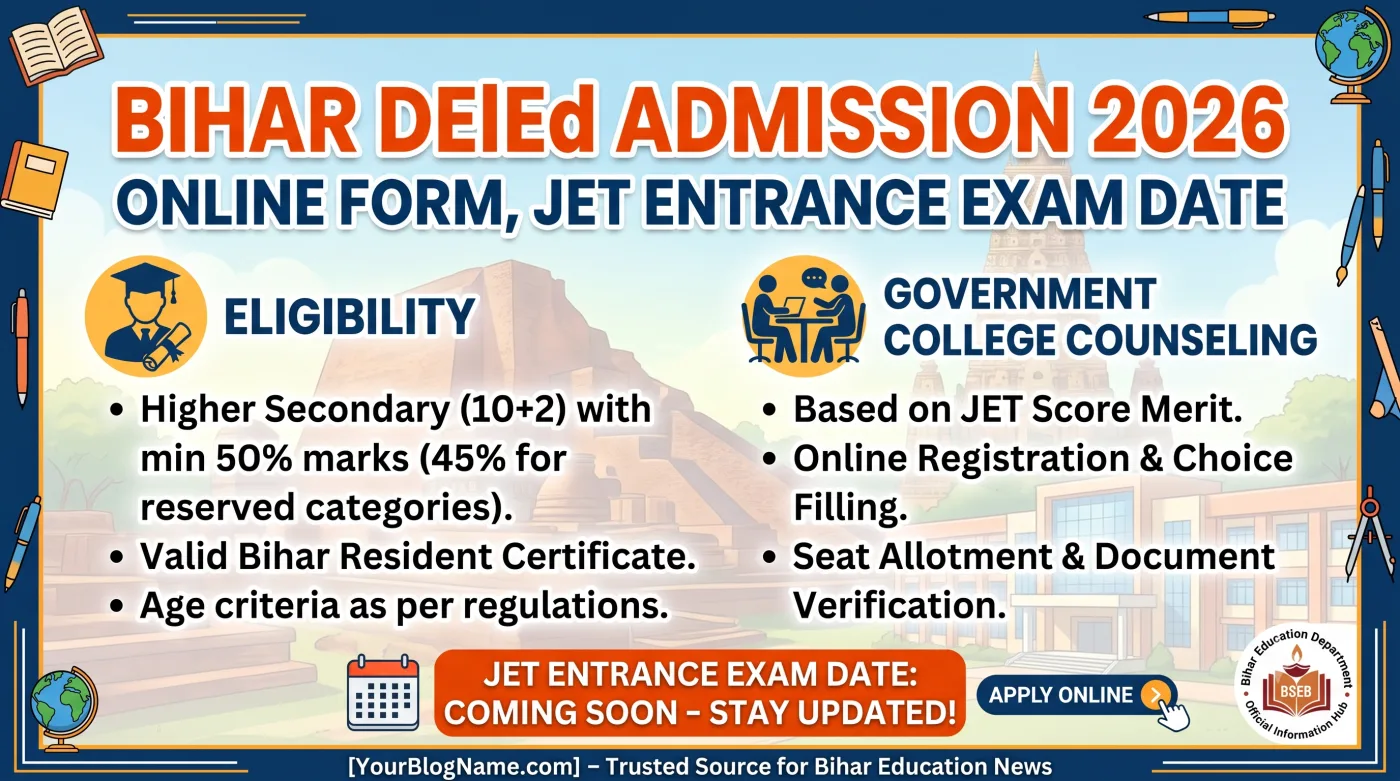 Bihar DElEd Admission 2026 Bihar DElEd Admission 2026