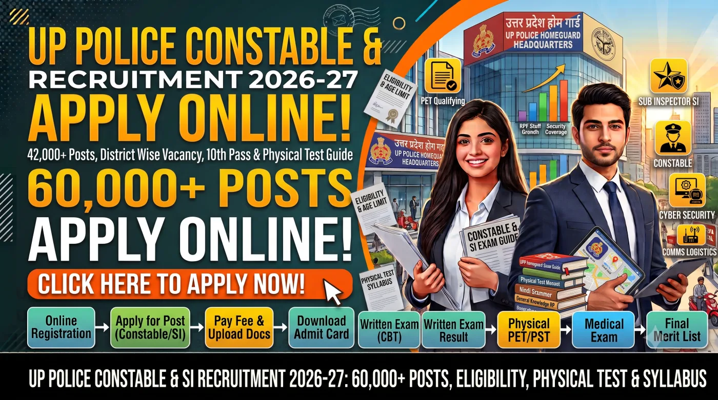 UP Police Constable & Sub Inspector SI Recruitment 2026-27