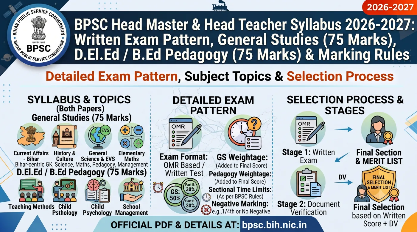 BPSC Head Master & Head Teacher Syllabus 2026-2027