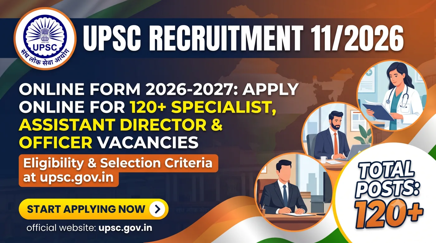 UPSC Various Posts Recruitment 112026 Online Form 2026-2027 UPSC Various Posts Recruitment 112026 Online Form 2026-2027