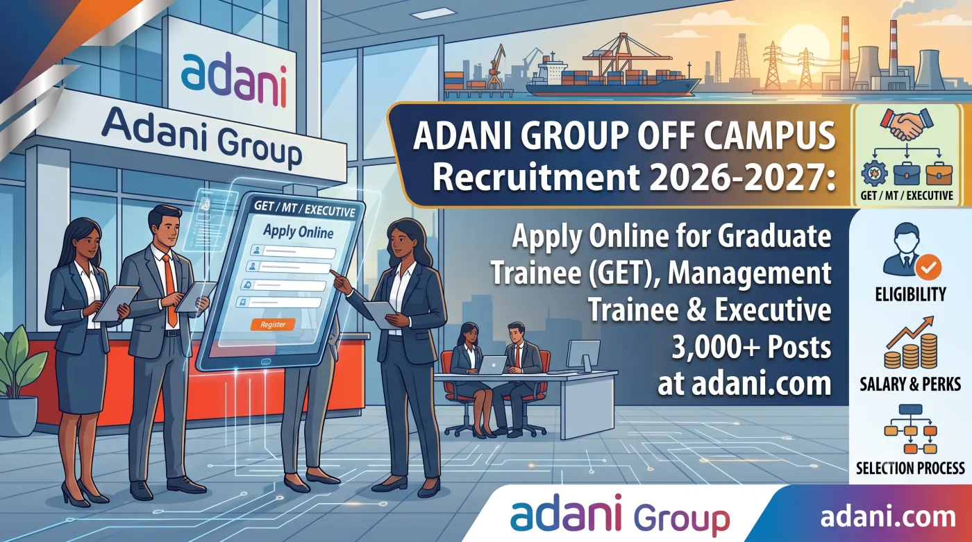 Adani Group Off Campus Recruitment 2026-2027