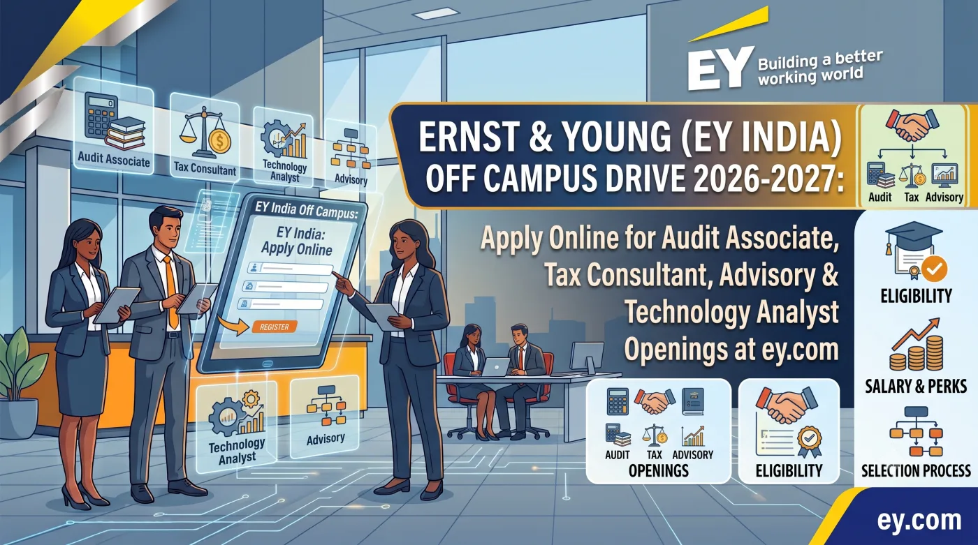 Ernst & Young (EY India) Off Campus Drive 2026-2027 Ernst & Young (EY India) Off Campus Drive 2026-2027
