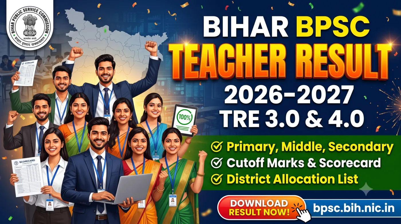 Bihar BPSC Teacher Result 2026-2027 Bihar BPSC Teacher Result 2026-2027