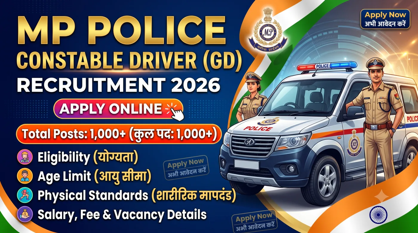MP Police Constable Driver (GD) Recruitment 2026