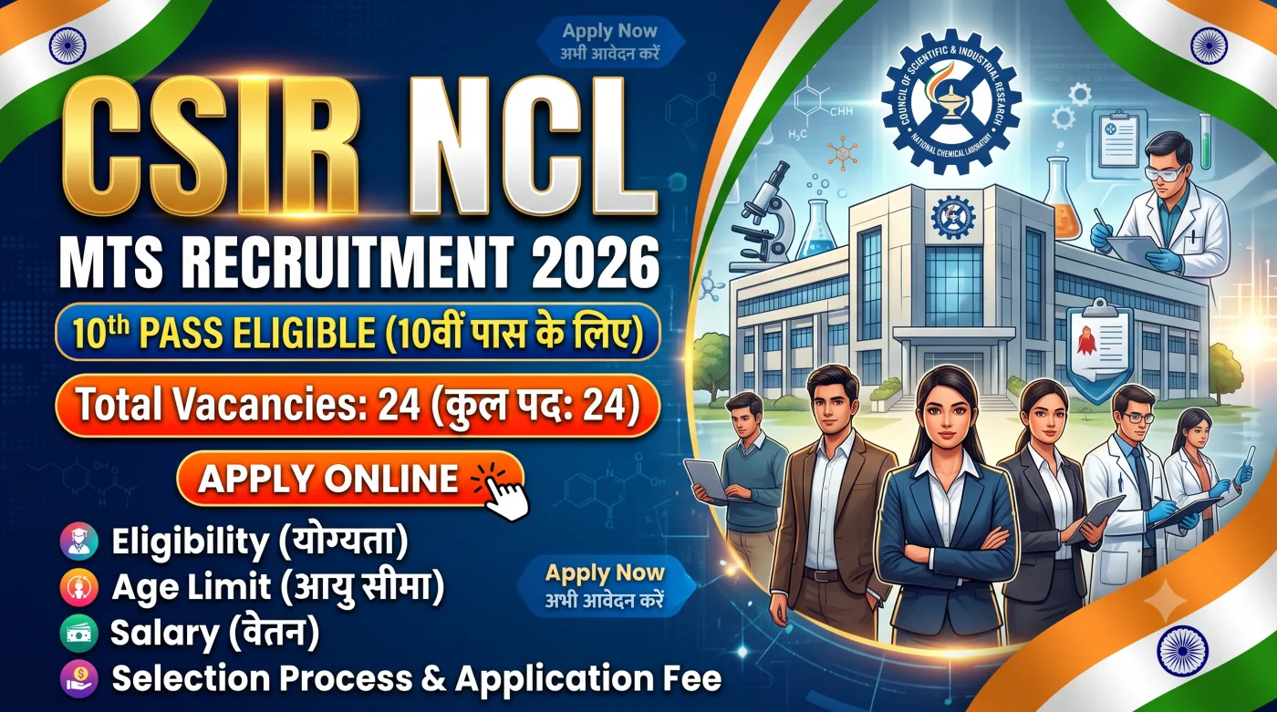 CSIR NCL MTS Recruitment 2026 CSIR NCL MTS Recruitment 2026