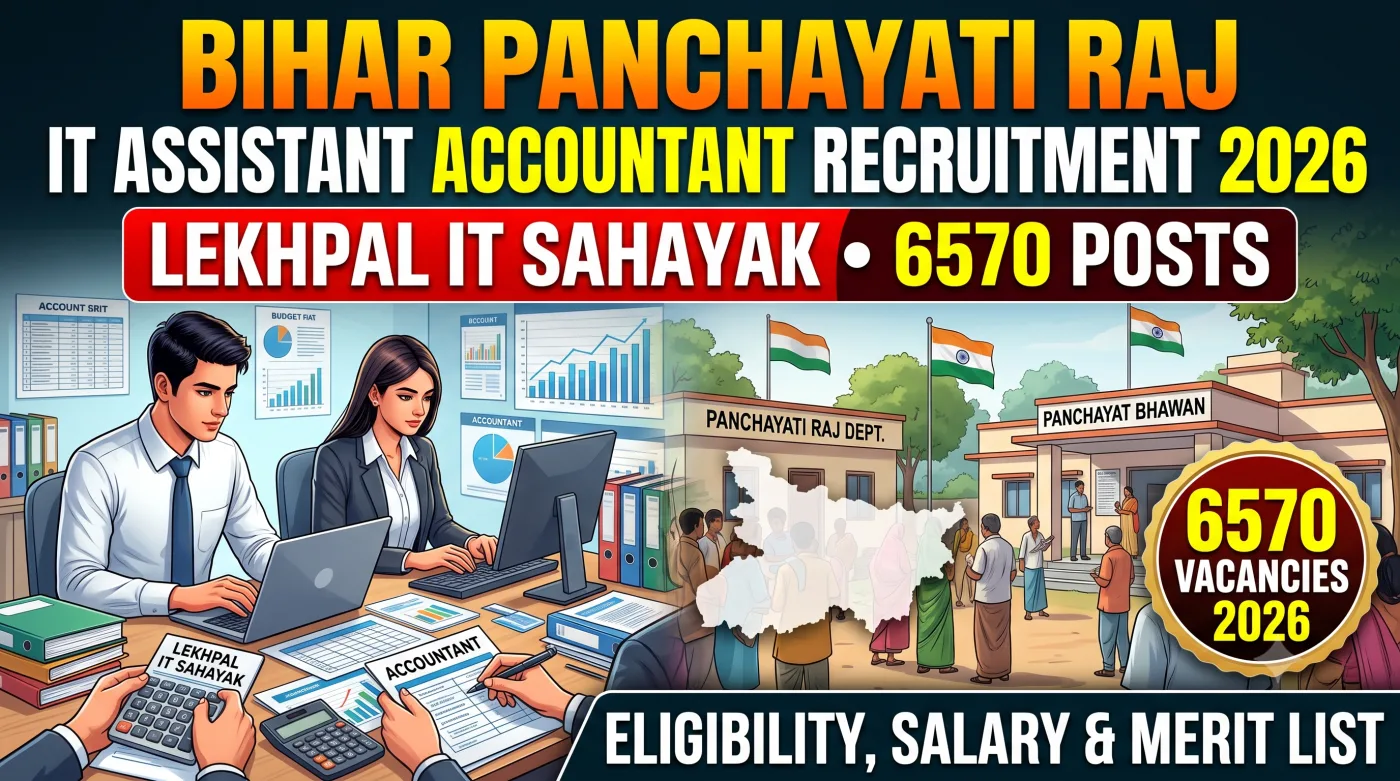 Bihar Panchayati Raj IT Assistant Accountant Recruitment 2026