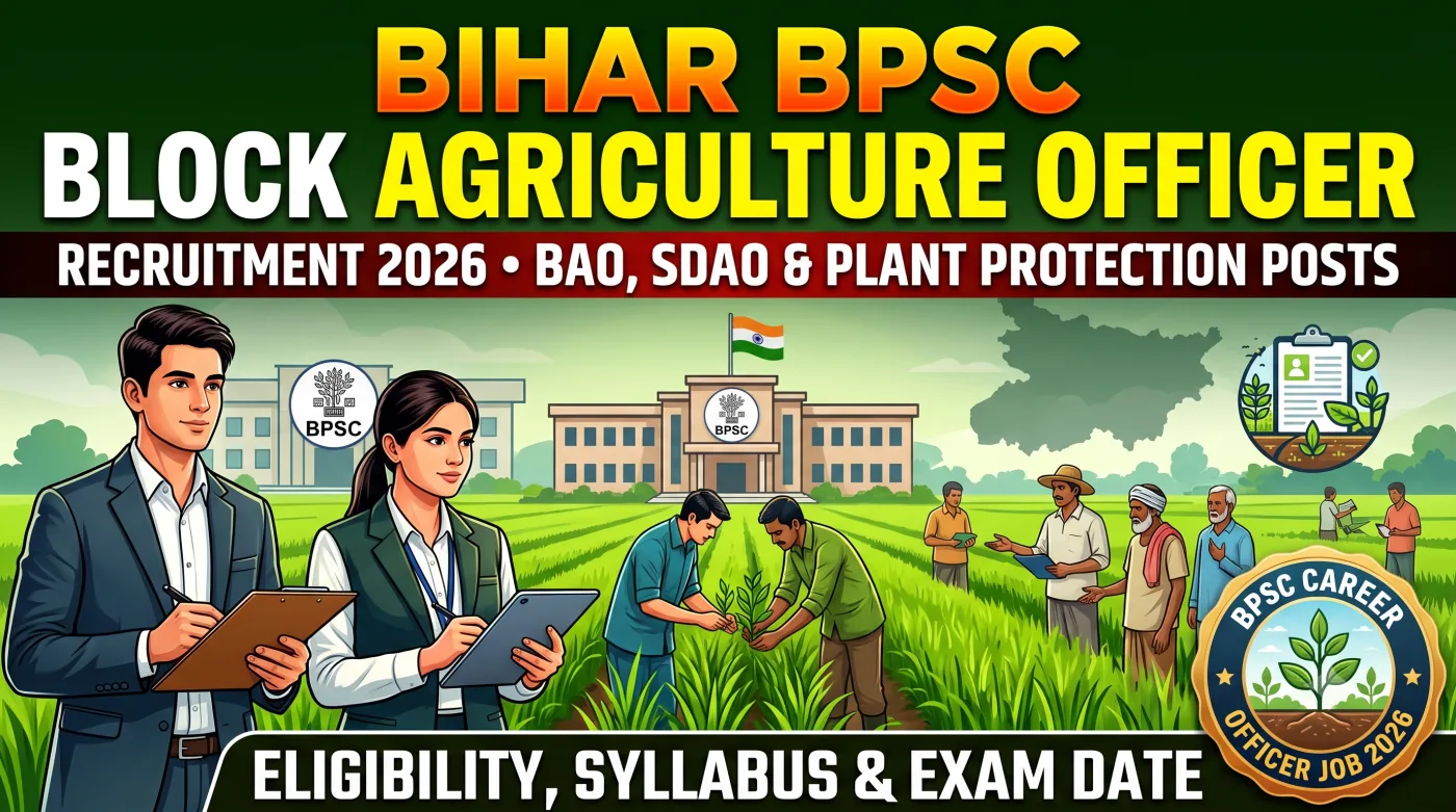 Bihar BPSC Block Agriculture Officer Recruitment 2026