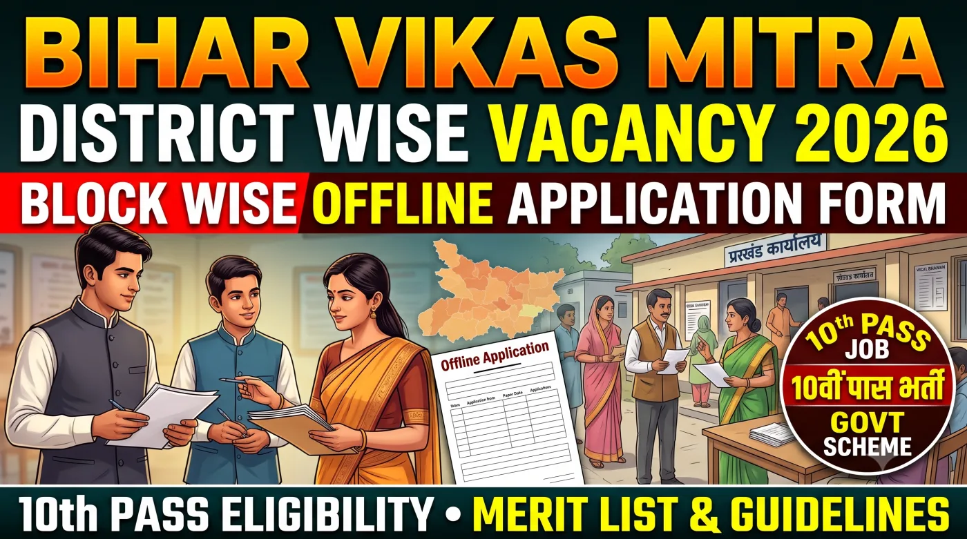 Bihar Vikas Mitra District Wise Vacancy 2026