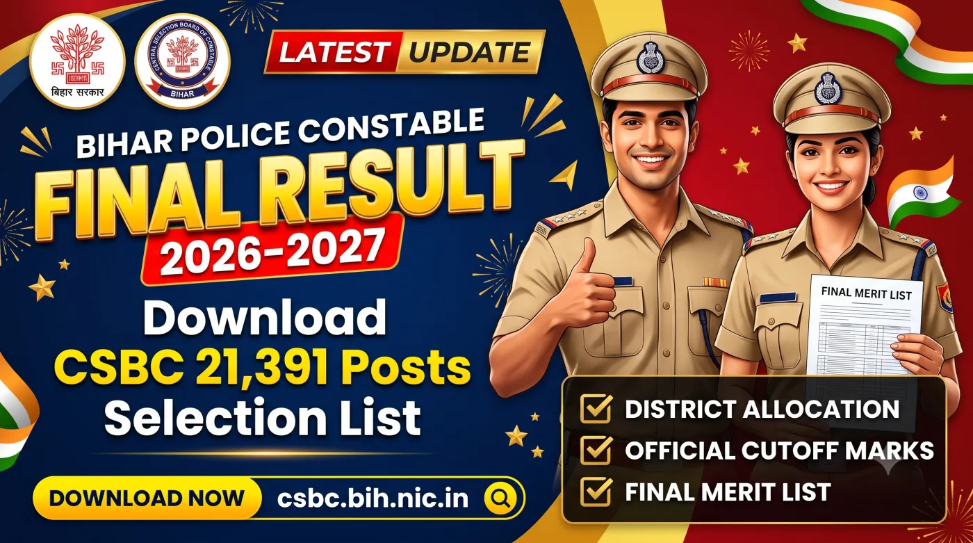 Bihar Police Constable Final Result 2026-2027 Bihar Police Constable Final Result 2026-2027