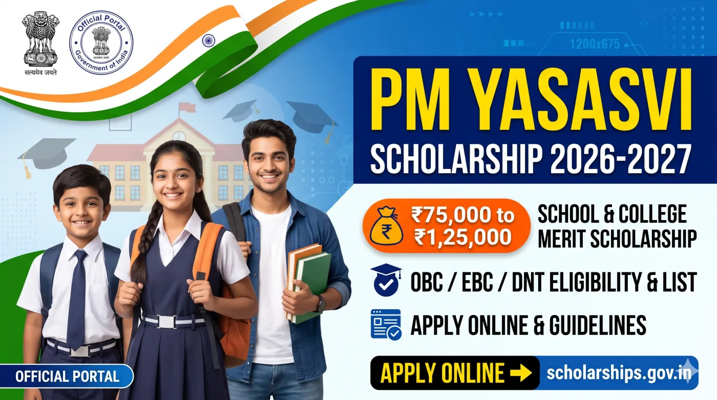 PM YASASVI Scholarship 2026-2027