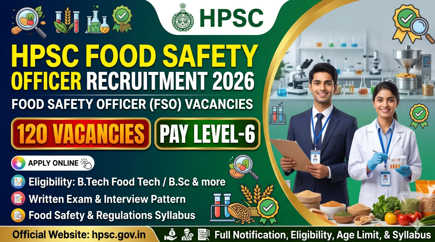 HPSC Food Safety Officer Recruitment 2026 HPSC Food Safety Officer Recruitment 2026
