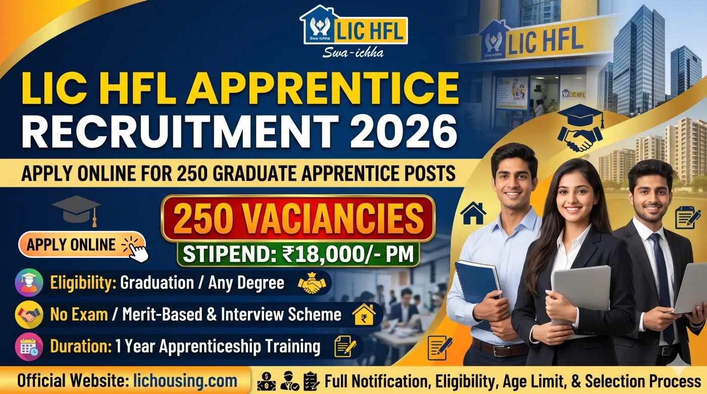 LIC HFL Apprentice Recruitment 2026 LIC HFL Apprentice Recruitment 2026