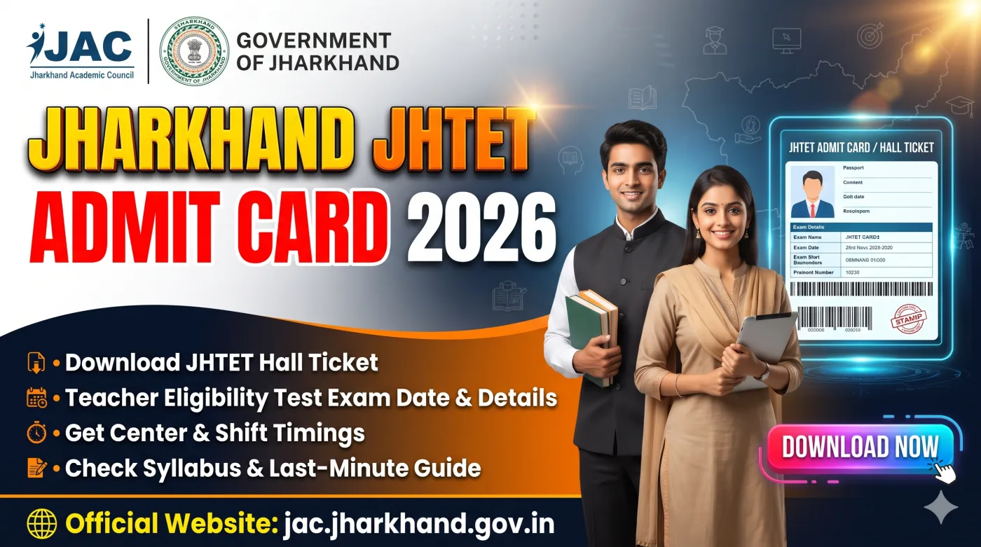 Jharkhand JHTET Admit Card 2026