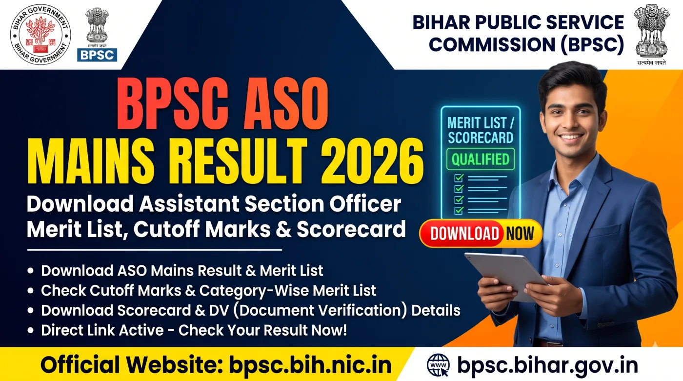 BPSC ASO Mains Result 2026 BPSC ASO Mains Result 2026