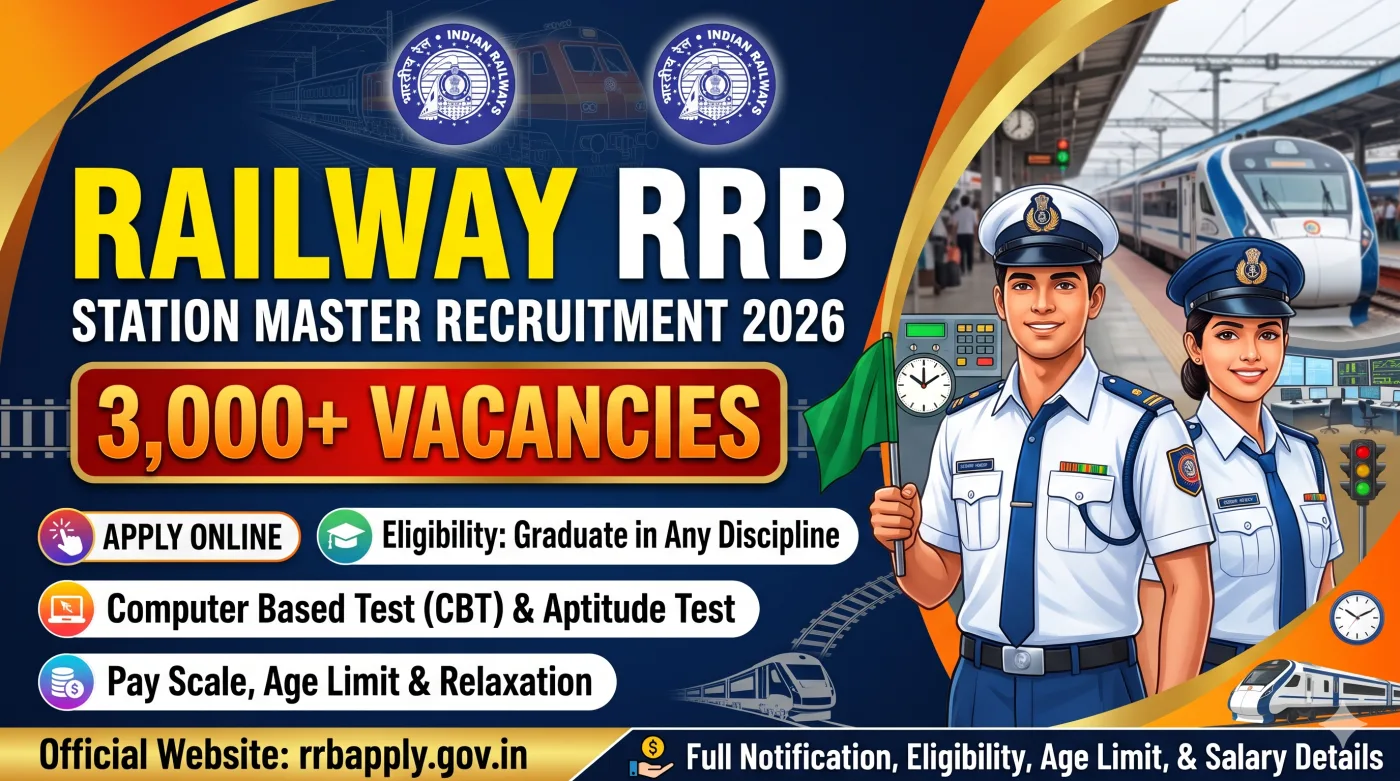 Railway RRB Station Master Recruitment 2026