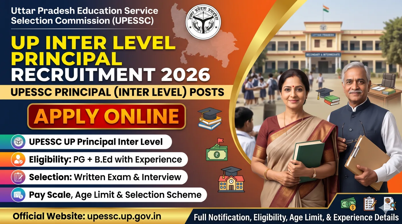 UPESSC UP Principal Inter Level Recruitment 2026 UPESSC UP Principal Inter Level Recruitment 2026