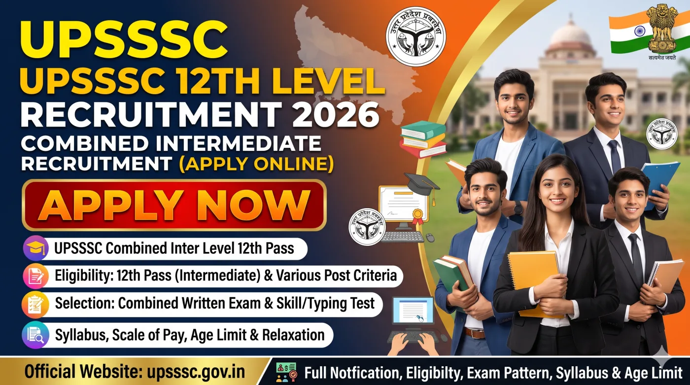 UPSSSC Inter 12th Level Combined Recruitment 2026