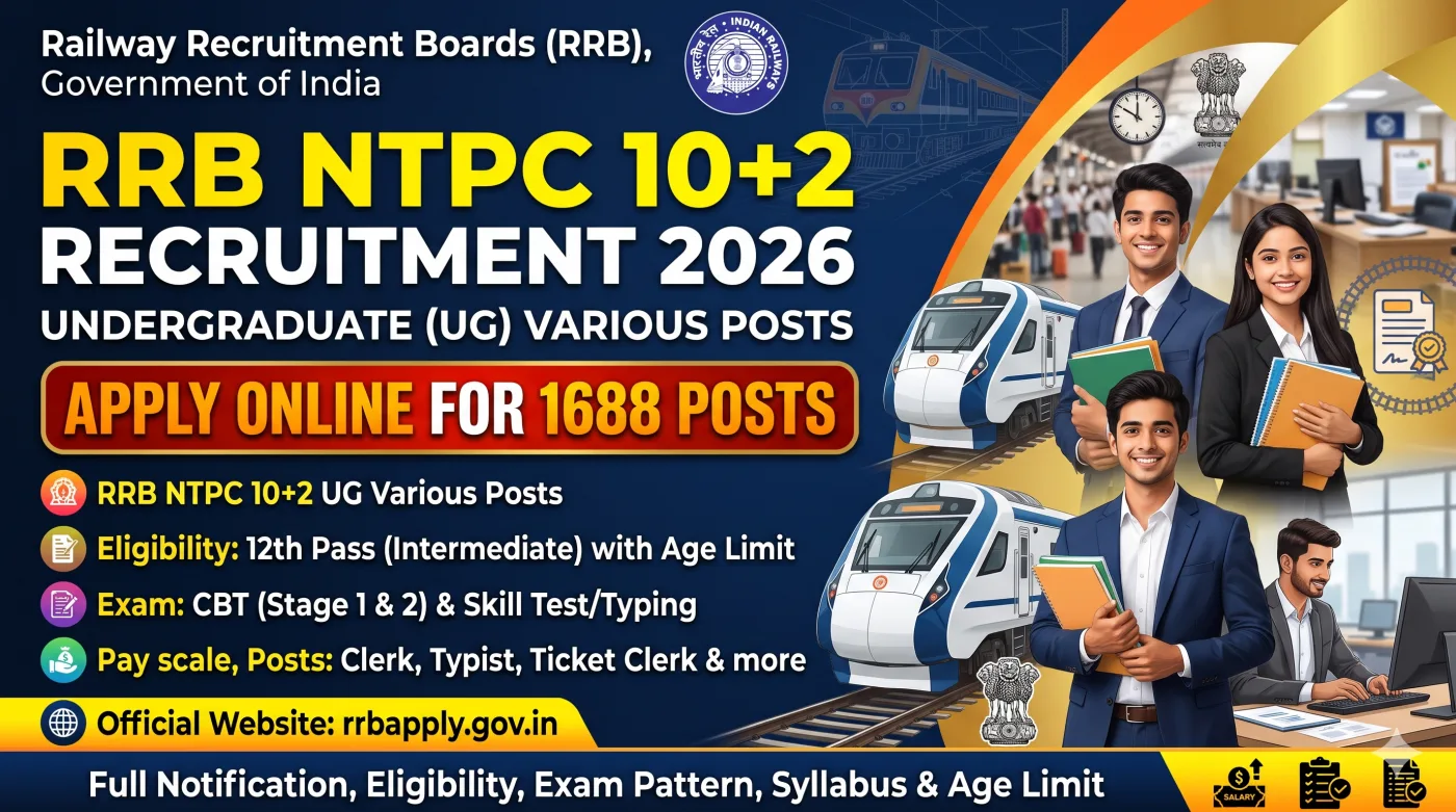 RRB NTPC 10+2 UG Recruitment 2026